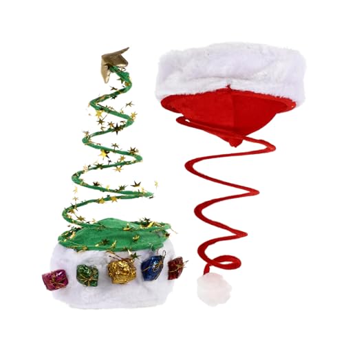 LOLIPPYY 2 Stück Teiliges Weihnachtsmützen mit Spiralfeder Dekorative Xmas Kopfbedeckung für Erwachsene und Leichte Stabile Partyhüte für Festliche Weihnachtsfeiern LOLIPPYY 2 Stück Teiliges Weihnachtsmützen mit Spiralfeder Dekorative Xmas Kopfbedeckung für Erwachsene und Leichte Stabile Partyhüte für Festliche Weihnachtsfeiern von LOLIPPYY