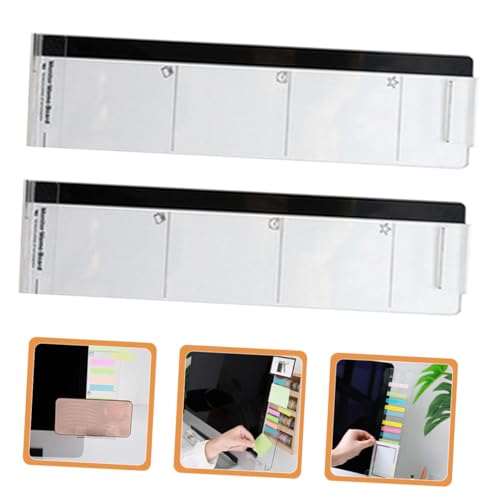LOLIPPYY 2 Stück Transparente Monitor memo boards Selbstklebend Praktisches Notizboard für Computerbildschirm Klare Nachrichten und Erinnerungen Einfache Anbringung ohne Werkzeug für Büro von LOLIPPYY