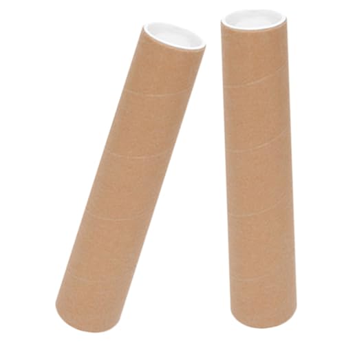LOLIPPYY 2 Stück Versandhülsen mit Endkappen Innendurchmesser Stabile Poster Dokumentenröhren aus Dickem Material Robustes Schutzrohr für Kunstwerke und Zeichnungen für Sicheren Versand von LOLIPPYY