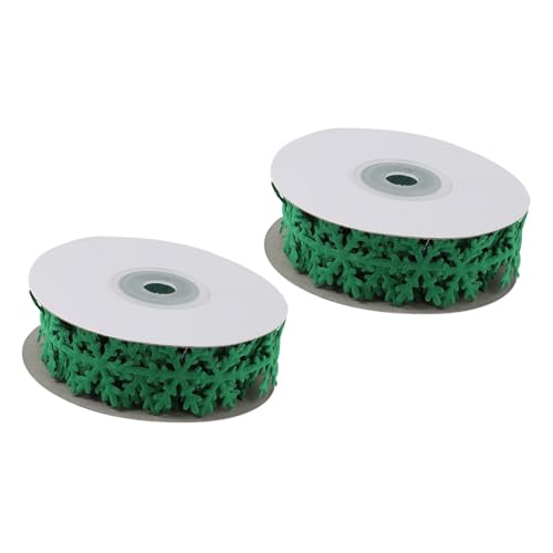 LOLIPPYY 2 Stück Weihnachtliches Geschenkband mit Schneeflocken Teiliges Grünes Dekorationsband Langes DIY Verpackungsband für Weihnachtsgeschenke Schleifen und Partydeko LOLIPPYY 2 Stück Weihnachtliches Geschenkband mit Schneeflocken Teiliges Grünes Dekorationsband Langes DIY Verpackungsband für Weihnachtsgeschenke Schleifen und Partydeko von LOLIPPYY