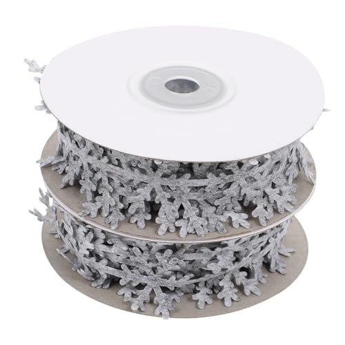 LOLIPPYY 2 Stück Weihnachtsbänder Schneeflocken Dekoratives Geschenkband Premium Vliesstoff Glitzerndes Band für Geschenkverpackung DIY Weihnachtsdekoration Festliche Bastelideen LOLIPPYY 2 Stück Weihnachtsbänder Schneeflocken Dekoratives Geschenkband Premium Vliesstoff Glitzerndes Band für Geschenkverpackung DIY Weihnachtsdekoration Festliche Bastelideen von LOLIPPYY