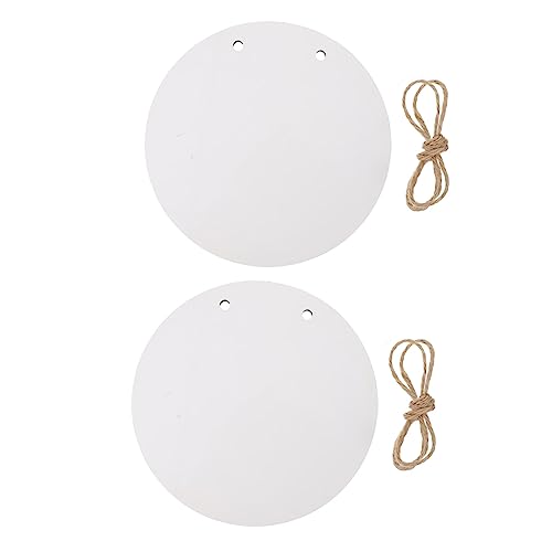LOLIPPYY 2 Stück Zwei Sublimation Holzschild zum Aufhängen DIY Dekoration für Home Decor Runde Blanko Holzplatten für Kreative Projekte für Geschäfte und Mehr von LOLIPPYY