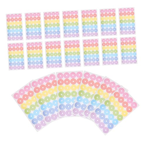 LOLIPPYY 20 Blatt Lochverstärker Aufkleber für Papier Selbstklebende Ringordner Verstärkungssticker Farbige Schutzetiketten für Lose Bürobedarf für Schule Büro Kalender und Dokumente von LOLIPPYY