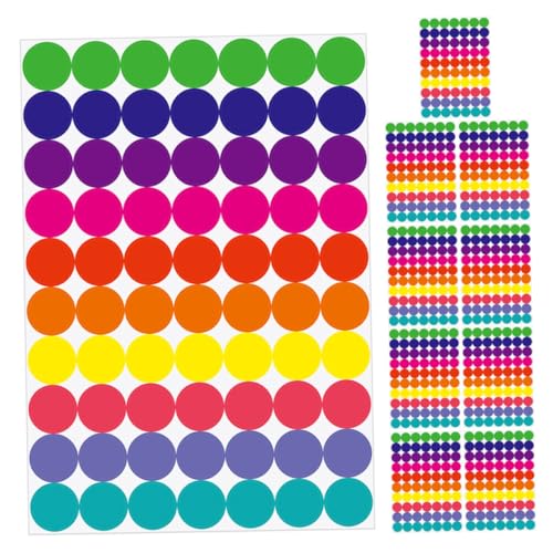 LOLIPPYY 20 Blatt Runde DIY Klebepunkte Aufkleber Bunte Farbige Etiketten mit Stiftbeschriftung Selbstklebend für Büro Schule Lager Inventar Organisation und Bastelprojekte LOLIPPYY 20 Blatt Runde DIY Klebepunkte Aufkleber Bunte Farbige Etiketten mit Stiftbeschriftung Selbstklebend für Büro Schule Lager Inventar Organisation und Bastelprojekte von LOLIPPYY