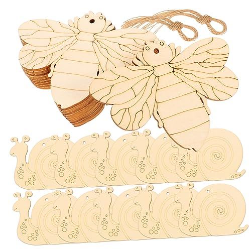 LOLIPPYY 20 Stück DIY-Anhänger Planke Party Dekorationen geformte Ausschnitte Schmetterling klein dekoration weihnachten türdeko weihnachten DIY ausschnitt holzförmige Ausschnitte von LOLIPPYY