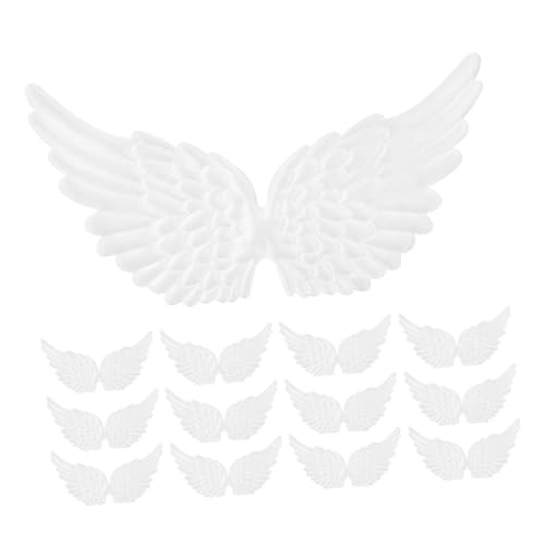 LOLIPPYY 20 Stück Engels flügel Stoff aufkleber appliziertes Dekorative Flügel DIY -Patches für Jacken DIY-Kleidungsdekor DIY Applikationsdekor Flügel für Kunst und Handwerk Weiß von LOLIPPYY
