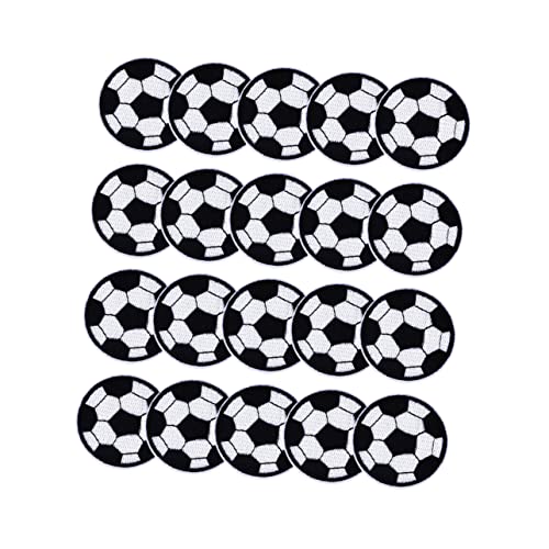 LOLIPPYY 20 Stück Fußball Patches zum Aufnähen Cartoon Stickerei Aufnäher für Kleidung Jeans und Taschen Langlebig Hautfreundlich und Farbecht für Kreative DIY Projekte von LOLIPPYY