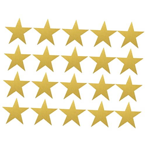 LOLIPPYY 20 Stück Goldene Pappsterne Dekorative Papier Ausschnitte für Klassenzimmer und Kinderzimmer Wanddeko für DIY Projekte und Feste von LOLIPPYY