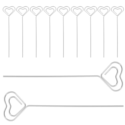 LOLIPPYY 20 Stück Herzförmige Metall Memo Halter Stabile Notizhalter Tischkartenhalter für Fotos Namenskarten Büro Party Dekoration Vielseitig Verwendbar von LOLIPPYY