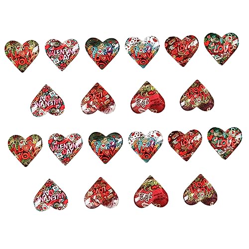 LOLIPPYY 20 Stück Herzförmiger Kristallglasschmuck Flecken Patch DIY-Herz-Accessoire Herzdekoration dekorativer Glasfleck dekorativer Aufnäher Schmuckversorgungen k5 Glas von LOLIPPYY
