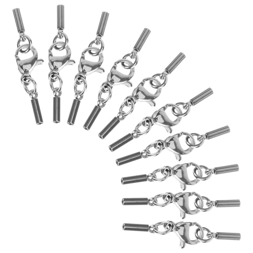 LOLIPPYY 20 Stück Kettenverschluss Armbänder Verschlüsse Halskette Silber Schlüssel Schließe Sterling Klaue Schnalle Hummerschere Schmuckverschluss Silver von LOLIPPYY