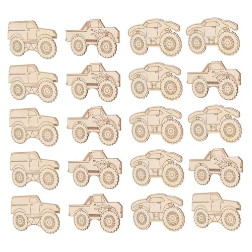 LOLIPPYY 20 Stück Lkw-dekorationen Aus Holz Zubehör Zum Thema Baufahrzeuge Zubehör Basteln Unfertige Holzautos Unvollendetes Holzmalerei-handwerk Holzrohlinge Zum Basteln Ornamente Beige LOLIPPYY 20 Stück Lkw-dekorationen Aus Holz Zubehör Zum Thema Baufahrzeuge Zubehör Basteln Unfertige Holzautos Unvollendetes Holzmalerei-handwerk Holzrohlinge Zum Basteln Ornamente Beige von LOLIPPYY