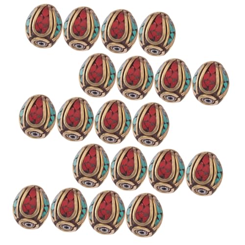 LOLIPPYY 20 Stück Nepal Handgefertigte Buddha Abstandsperlen aus Messing mit Grünem Türkis Quadratische Flache Lochperlen für DIY Schmuckherstellung Geeignet für Armbänder und Halsketten LOLIPPYY 20 Stück Nepal Handgefertigte Buddha Abstandsperlen aus Messing mit Grünem Türkis Quadratische Flache Lochperlen für DIY Schmuckherstellung Geeignet für Armbänder und Halsketten von LOLIPPYY