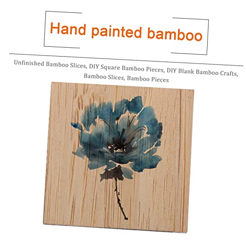LOLIPPYY 20 Stück Quadratische Bambusplatten zum Basteln Doppelseitig Unlackiert Glatte Oberfläche ohne Grate für DIY Malerei Kinderhandwerk Geburtstagsgeschenk Kantenlänge von LOLIPPYY