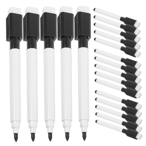 LOLIPPYY 20 Stück Teiliges Abwischbare Whiteboard Marker mit Radierfunktion Wasserbasierte Schwarze Schreibspitze Vielseitig Einsetzbar für Whiteboards für Büro Schule und Zuhause LOLIPPYY 20 Stück Teiliges Abwischbare Whiteboard Marker mit Radierfunktion Wasserbasierte Schwarze Schreibspitze Vielseitig Einsetzbar für Whiteboards für Büro Schule und Zuhause von LOLIPPYY