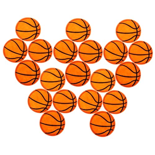 LOLIPPYY 20 Stück Teiliges Basketball motiv Selbstklebende Applikationen für Kleidung Taschen Schuhe DIY nähpatches Dekorative Reparaturflicken Orange von LOLIPPYY