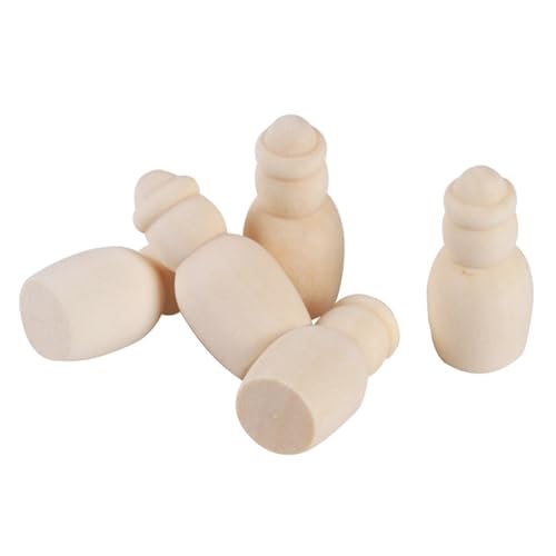 LOLIPPYY 20 Stück Teiliges DIY Holzfiguren für Glatter Oberfläche Bemalbare Holzpuppen Kreativität und Feinmotorik Leicht und Langlebig als Bastel Lernspielzeug von LOLIPPYY