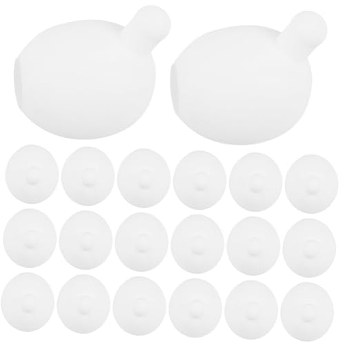 LOLIPPYY 20 Stück Teiliges DIY Weiße Silikonblasen Kerne Squeeze Zubehör zum Selbermachen Stressabbau Kugeln Puppenfüllung für Kreative Spielzeugherstellung und Reparatur von LOLIPPYY