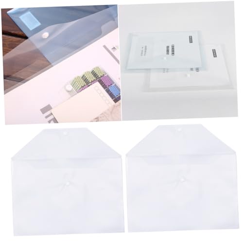 LOLIPPYY 20 Stück Teiliges Dokumententaschen Transparente Reißfeste und Wasserabweisende Pp ordner mit Praktischem Druckknopf Mittelgroß Vielseitiger Dokumentenorganizer für Büro und von LOLIPPYY