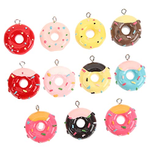 LOLIPPYY 20 Stück Teiliges Donut Schlüsselanhänger Anhänger Langlebigem Harz Realistische Dessertform Kreative DIY Schmuckanhänger für Bastelprojekte und Partygeschenke LOLIPPYY 20 Stück Teiliges Donut Schlüsselanhänger Anhänger Langlebigem Harz Realistische Dessertform Kreative DIY Schmuckanhänger für Bastelprojekte und Partygeschenke von LOLIPPYY