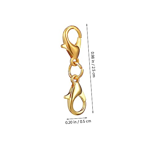 LOLIPPYY 20 Stück Teiliges Doppel Lobster Karabiner Schmuckverlängerung Zinklegierung Korrosionsbeständig Polierte Oberfläche Verlängerung und Verbinder für Armbänder und Halsketten DIY von LOLIPPYY