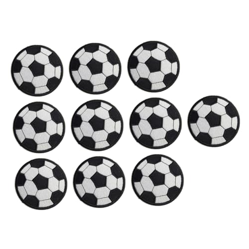 LOLIPPYY 20 Stück Teiliges Fußball Aufnäher zum Aufnähen und Reparieren Gestickte Patches Hochwertigem Material Selbstklebend Langlebig für Kleidung Shirts DIY Nähzubehör und von LOLIPPYY