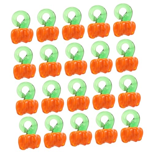 LOLIPPYY 20 Stück Teiliges Glasperlen Kürbis Anhänger Leuchtend Langlebig für DIY Schmuckherstellung Ohrringe Armbänder Halsketten Bastelperlen Herbst Dekoration Kreativität von LOLIPPYY