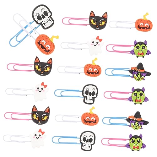 LOLIPPYY 20 Stück Teiliges Halloween Lesezeichen Zarte Papierklammern mit Skelett und Kürbismotiven Vielseitig als Partygeschenk Dekoration und Büroklammer für Halloween Feier LOLIPPYY 20 Stück Teiliges Halloween Lesezeichen Zarte Papierklammern mit Skelett und Kürbismotiven Vielseitig als Partygeschenk Dekoration und Büroklammer für Halloween Feier von LOLIPPYY
