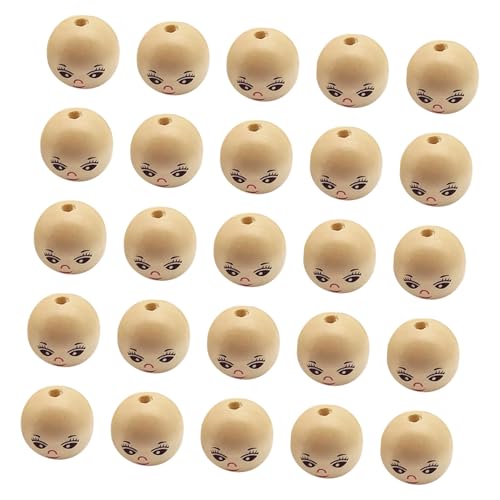 LOLIPPYY 20 Stück Teiliges Holzperlen mit Lachendem Gesicht Große Natürliche Holzkugeln Lose DIY Schmuckzubehör für Mädchen für Armbänder Halsketten und Basteldekorationen LOLIPPYY 20 Stück Teiliges Holzperlen mit Lachendem Gesicht Große Natürliche Holzkugeln Lose DIY Schmuckzubehör für Mädchen für Armbänder Halsketten und Basteldekorationen von LOLIPPYY