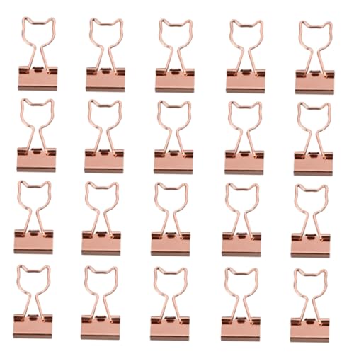 LOLIPPYY 20 Stück Teiliges Metall Büroklammern Binder Clips in Roségold mit Katzenmotiv Leichte Praktische Aktenklammern für Schule Büro und Zuhause Langlebige Dateiklammern für Papier und LOLIPPYY 20 Stück Teiliges Metall Büroklammern Binder Clips in Roségold mit Katzenmotiv Leichte Praktische Aktenklammern für Schule Büro und Zuhause Langlebige Dateiklammern für Papier und von LOLIPPYY