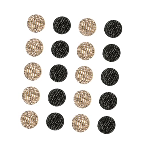 LOLIPPYY 20 Stück Teiliges Metallknöpfe für Anzüge und Mäntel Runde Goldfarbene und Schwarze Nähknöpfe Stabile Befestigung Unisex Kleidungsknöpfe zum Annähen und Basteln von LOLIPPYY