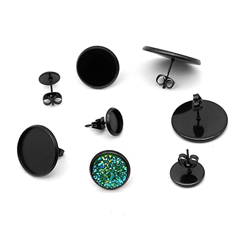 LOLIPPYY 20 Stück Teiliges Ohrstecker Basen für DIY Schmuck Runde Schwarze Ohrstecker mit Ohrenstoppern Kreative Bastelaccessoires für Frauen und Mädchen Innendurchmesser LOLIPPYY 20 Stück Teiliges Ohrstecker Basen für DIY Schmuck Runde Schwarze Ohrstecker mit Ohrenstoppern Kreative Bastelaccessoires für Frauen und Mädchen Innendurchmesser von LOLIPPYY