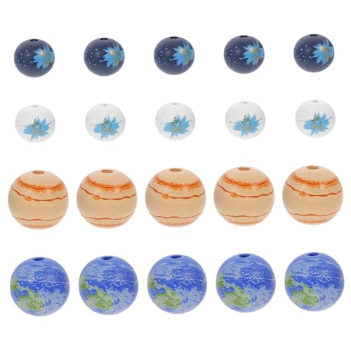 LOLIPPYY 20 Stück Teiliges Runde Bunte Perlen mit Loch Natürliche Robuste Holzperlen für DIY Schmuckherstellung Kreative Bastelperlen für Schlüsselanhänger und Dekorationen LOLIPPYY 20 Stück Teiliges Runde Bunte Perlen mit Loch Natürliche Robuste Holzperlen für DIY Schmuckherstellung Kreative Bastelperlen für Schlüsselanhänger und Dekorationen von LOLIPPYY