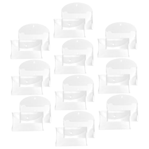 LOLIPPYY 20 Stück Teiliges Transparentes Dokumententaschen Knopfverschluss Papier Beleg organizer für Büro Schule und Zuhause Strapazierfähige Aufbewahrungstaschen für Rechnungen und von LOLIPPYY