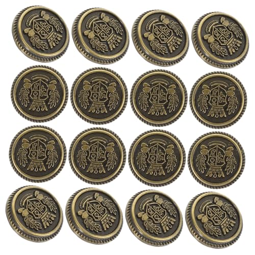 LOLIPPYY 20 Stück Teiliges Vintage Metallknöpfe Langlebige Legierte Nähknöpfe für Blazer Mäntel Schuluniformen DIY Kleidung Knopf Ersatz Dekorativ und Vielseitig Verwendbar von LOLIPPYY