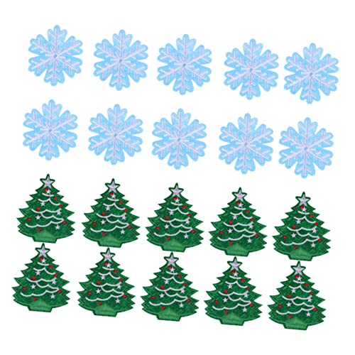 LOLIPPYY 20 Stück Teiliges Weihnachtsapplikationen Gestickte Schneeflocken und Weihnachtsbaum Patches Kreative Textilaufnäher für Kleidung Taschen Hüte Vielseitige Weihnachtsdeko LOLIPPYY 20 Stück Teiliges Weihnachtsapplikationen Gestickte Schneeflocken und Weihnachtsbaum Patches Kreative Textilaufnäher für Kleidung Taschen Hüte Vielseitige Weihnachtsdeko von LOLIPPYY
