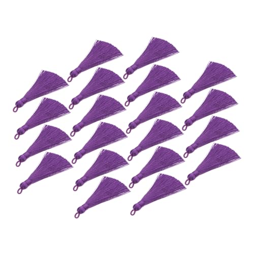 LOLIPPYY 20 Stück Zubehör Für Quastenohrringe Lieferungen Schlüsselbund Geflochtener Schlüsselanhänger Kleine Quasten Basteln Herstellung Von Klobigem Kettenschmuck Stichworte Lila Violett LOLIPPYY 20 Stück Zubehör Für Quastenohrringe Lieferungen Schlüsselbund Geflochtener Schlüsselanhänger Kleine Quasten Basteln Herstellung Von Klobigem Kettenschmuck Stichworte Lila Violett von LOLIPPYY