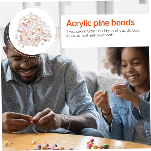 LOLIPPYY 200 Stück Acryl Rundperlen mit Großem Bunte Transparente Spacer Beads für DIY Schmuck Bastelperlen zum Auffädeln für Armbänder und Halsketten Zubehör LOLIPPYY 200 Stück Acryl Rundperlen mit Großem Bunte Transparente Spacer Beads für DIY Schmuck Bastelperlen zum Auffädeln für Armbänder und Halsketten Zubehör von LOLIPPYY