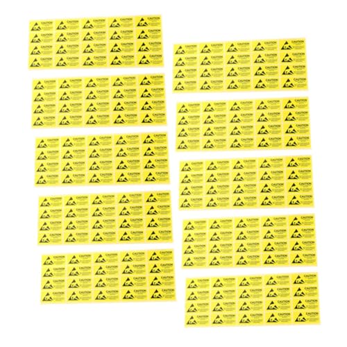 LOLIPPYY 200 Stück Elektrostatik Warnaufkleber Selbstklebend Papier Antistatisch Etiketten für Elektrostatische Geräte Sicherheitskennzeichnung Caution Sticker für Statische LOLIPPYY 200 Stück Elektrostatik Warnaufkleber Selbstklebend Papier Antistatisch Etiketten für Elektrostatische Geräte Sicherheitskennzeichnung Caution Sticker für Statische von LOLIPPYY