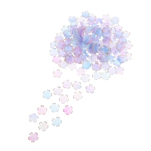 LOLIPPYY 200 Stück Petal Gradient Flower Spacer aus Leichtem Langlebigem Acryl Dekorative Blütenkappen für DIY Schmuck Haarspangen und Kreative Bastelprojekte von LOLIPPYY