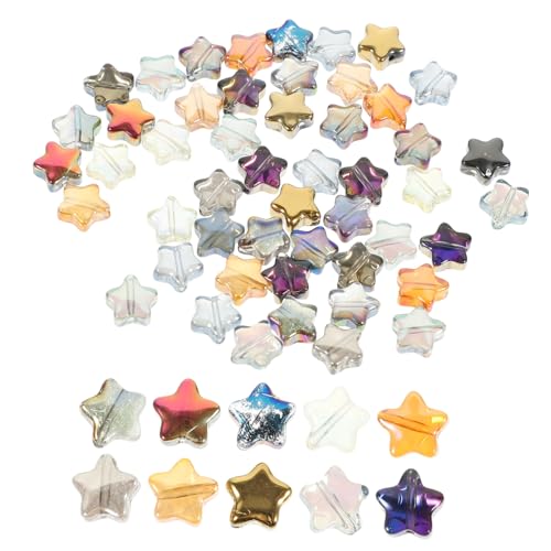LOLIPPYY 200 Stück Sternförmige Glasperlen Bunte Schmuckperlen DIY Spacer Beads Für Armband Halskette Basteln Kreative Handarbeit von LOLIPPYY