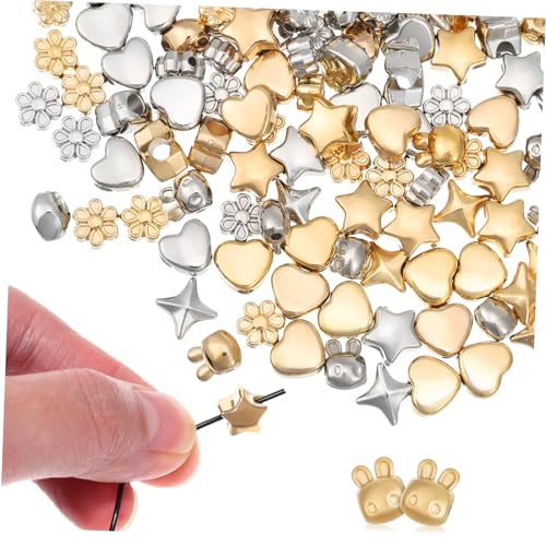 LOLIPPYY 200 Stück Teiliges Perlen Schmuckbasteln Unregelmäßige Formen Wie Herz Stern Blume und Hase Gold Silberfarbene Spacer charms Geeignet für Halsketten und Armbänder DIY Zubehör für LOLIPPYY 200 Stück Teiliges Perlen Schmuckbasteln Unregelmäßige Formen Wie Herz Stern Blume und Hase Gold Silberfarbene Spacer charms Geeignet für Halsketten und Armbänder DIY Zubehör für von LOLIPPYY