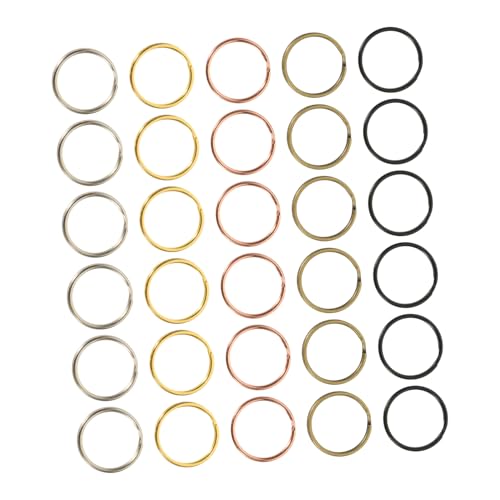 LOLIPPYY 200 Stück Teiliges Schlüsselring Robustem Metall in Retro farben Schwere Schlüsselringe für DIY Schmuck Taschen und Schlüsselanhänger Langlebige Doppelte Schlüsselringe Vielseitig von LOLIPPYY