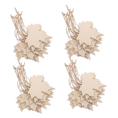 LOLIPPYY 200 Stück Unfertige Ahornblatt Holzanhänger aus Natürlichem Holz Glatte Oberfläche Vielseitige DIY Herbstdekoration für Thanksgiving Partys Bastelprojekte und Jahreszeitliche von LOLIPPYY