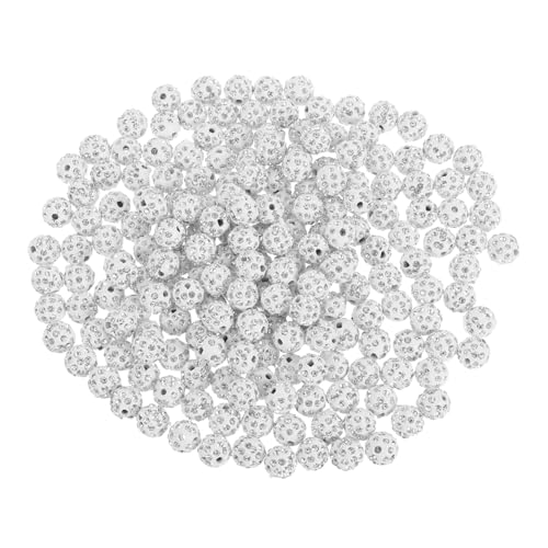 LOLIPPYY 200 Stück Weiße Disco Kugel Clay Strassperlen Rund für Schmuckherstellung Glänzende Shamballa Perlen für Halsketten Armbänder Ohrringe Langlebige Bastelperlen für DIY Schmuck LOLIPPYY 200 Stück Weiße Disco Kugel Clay Strassperlen Rund für Schmuckherstellung Glänzende Shamballa Perlen für Halsketten Armbänder Ohrringe Langlebige Bastelperlen für DIY Schmuck von LOLIPPYY