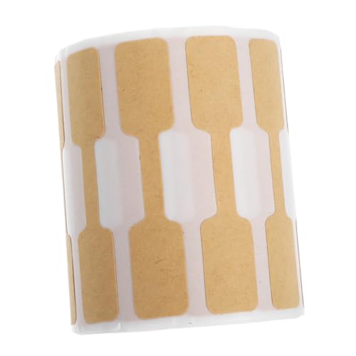 LOLIPPYY 2000 Stück Selbstklebende Preisschilder selbstklebendes Preisschild Halskette-Tag Schmuck-Display-Etikett Kleberschmucketiketten Preisetikett leere Schmucketiketten Papier Braun von LOLIPPYY