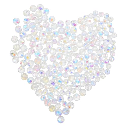 LOLIPPYY 200Stücke Dekorative Kleine Perlen DIY Lose Glasperlen für Schmuckherstellung Runde Hohle Perlen zum Auffädeln für Armbänder und Haarschmuck Vielseitig Einsetzbar von LOLIPPYY