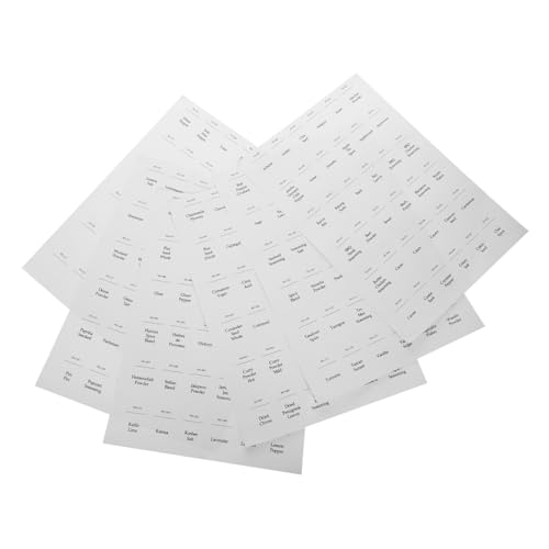LOLIPPYY 216 Stück Teiliges Selbstklebender Wasserfester und Ölresistenter Ovaler Küchenetiketten für Gewürzgläser Wiederverwendbar Material zum Beschriften von Vorratsdosen und von LOLIPPYY