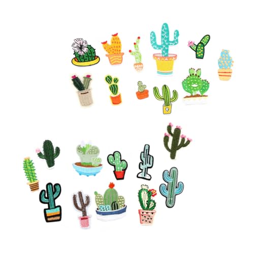 LOLIPPYY 22Stücke Bestickte Patches für Kleidung Cactus Applikationen zum Aufbügeln DIY Dekoration für Jeans Taschen Hüte und Mehr Hochwertiges Material Sicher und Langlebig von LOLIPPYY