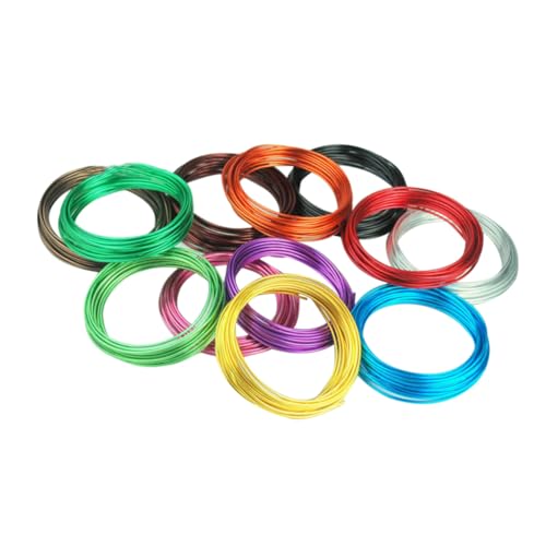 LOLIPPYY 24 Stück Teiliges Buntes Aluminium Flexibler Schmuckdraht für DIY Schmuckherstellung Perlenweben Armbänder Halsketten Vielseitig für Handwerk und Kreative Bastelprojekte LOLIPPYY 24 Stück Teiliges Buntes Aluminium Flexibler Schmuckdraht für DIY Schmuckherstellung Perlenweben Armbänder Halsketten Vielseitig für Handwerk und Kreative Bastelprojekte von LOLIPPYY